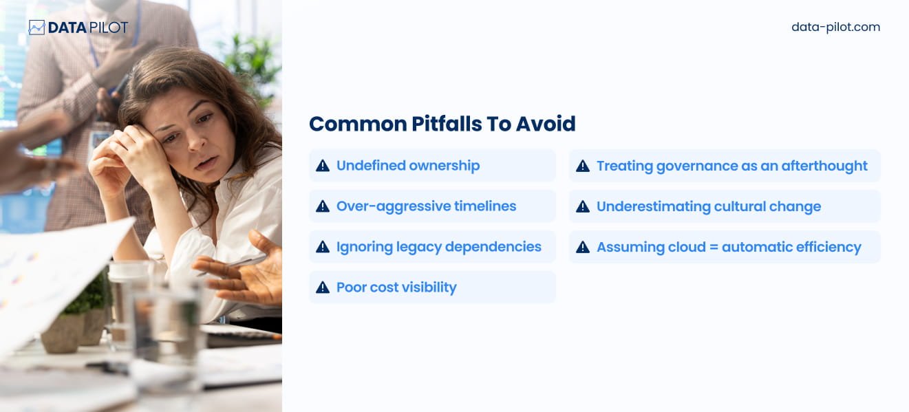Pitfalls to avoid in the cloud migration journey