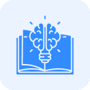 Data Pilot logo with brain and open book, symbolizing data analysis and intelligence.