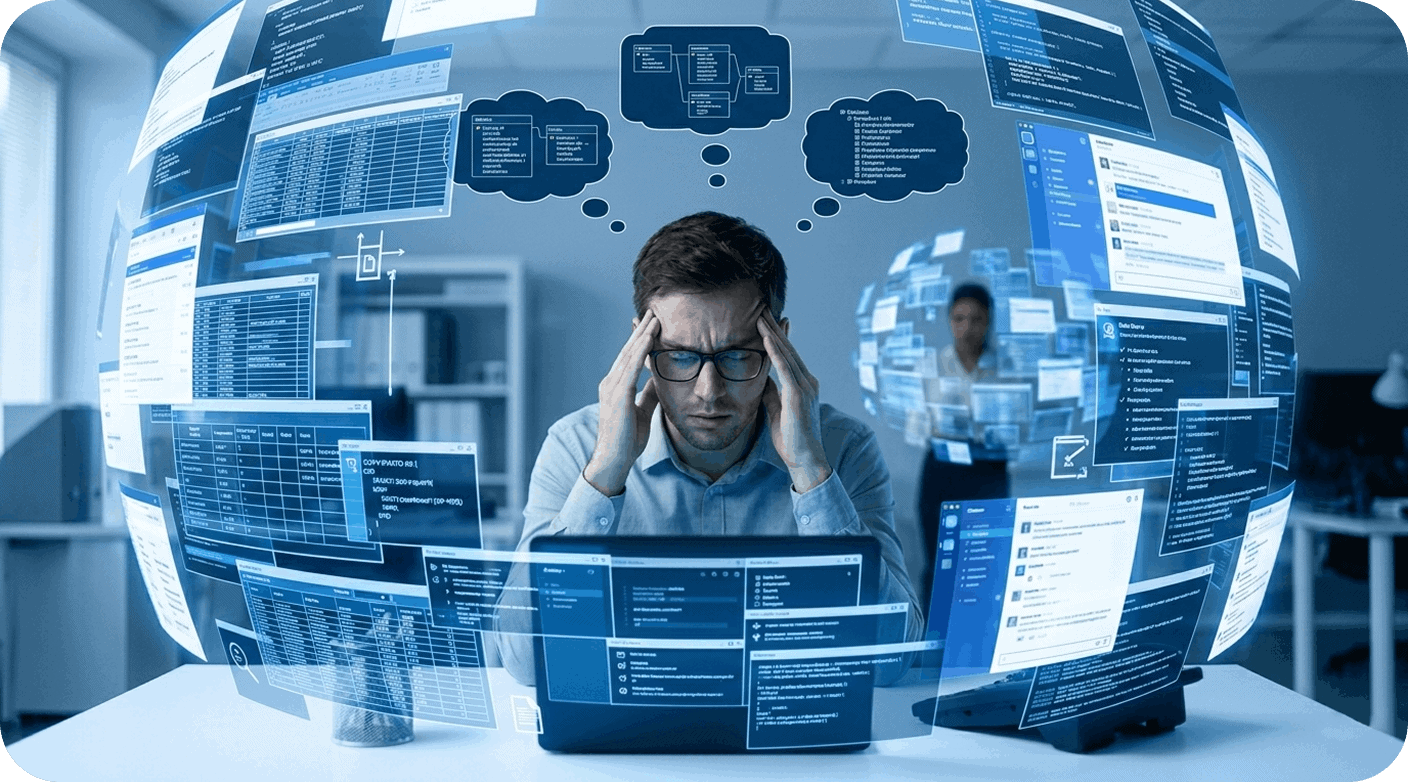 Data Pilot image showing data analysis and management with multiple screens and charts.